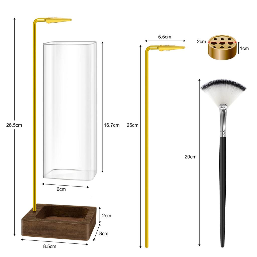 Stylish Lefon glass incense holder, spill-proof, hanging, perfect for home décor. Perfect for meditation, holistic meditation, tea ceremony, incense