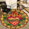 1pc Sacred Heart Carpet, Round Non Slip Durable Large Size Office Carpet, Suitable for Office