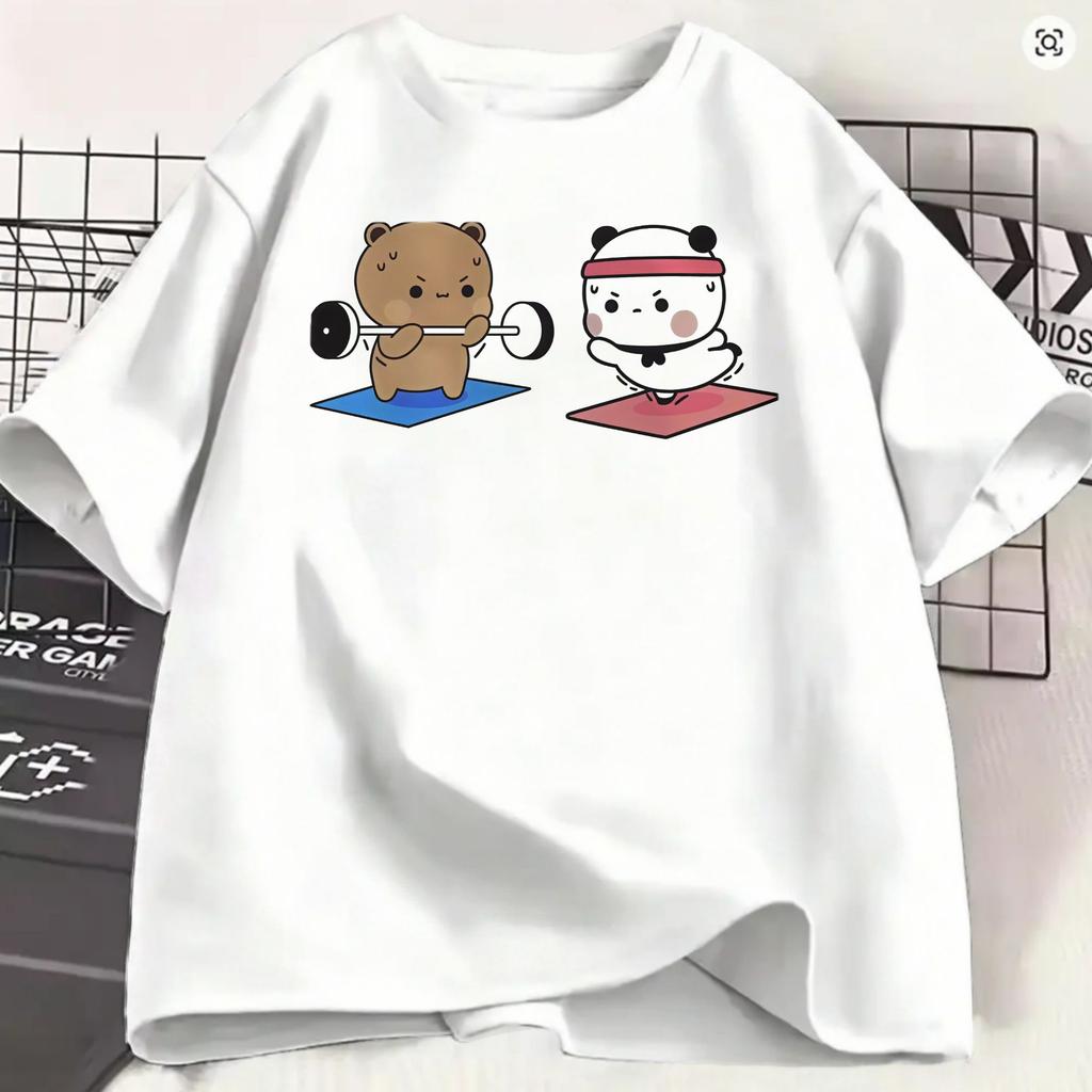 Dudu Bubu T Shirt For Unisex Cotton Vintage Tshirts Crew Neck Love Tee Shirt Short Sleeve Clothing Classic