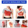 Adjustable Shoulder Brace, Neoprene Single Shoulder Back Support, Bamboo Charcoal Fiber Elastic Compression Wrap for Men and Wom
