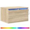 Vidaxl Hanging Nightstands With LED, 2 Pcs, Sonoma Oak