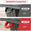Linskip Tow Hook D Ring Covers Fit for 2021-2024 2025 Ford Bronco Accessories, Rear Bumper Tow Hook Rubber Sleeve Protectors for Bronco Raptor