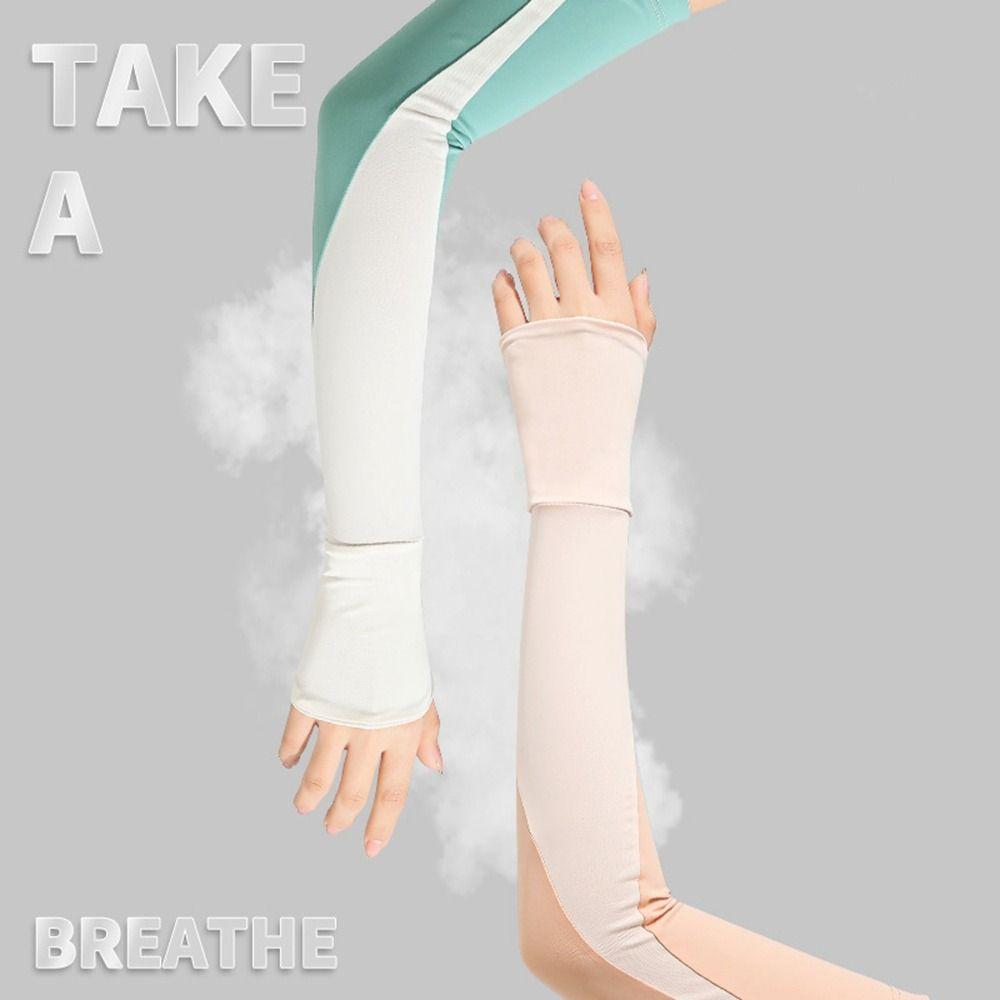 

Cooling Sleeves Sunscreen Sleeves Anti-UV Thin Gloves Elastic Ice Silk Sleeves Women фиолетовый