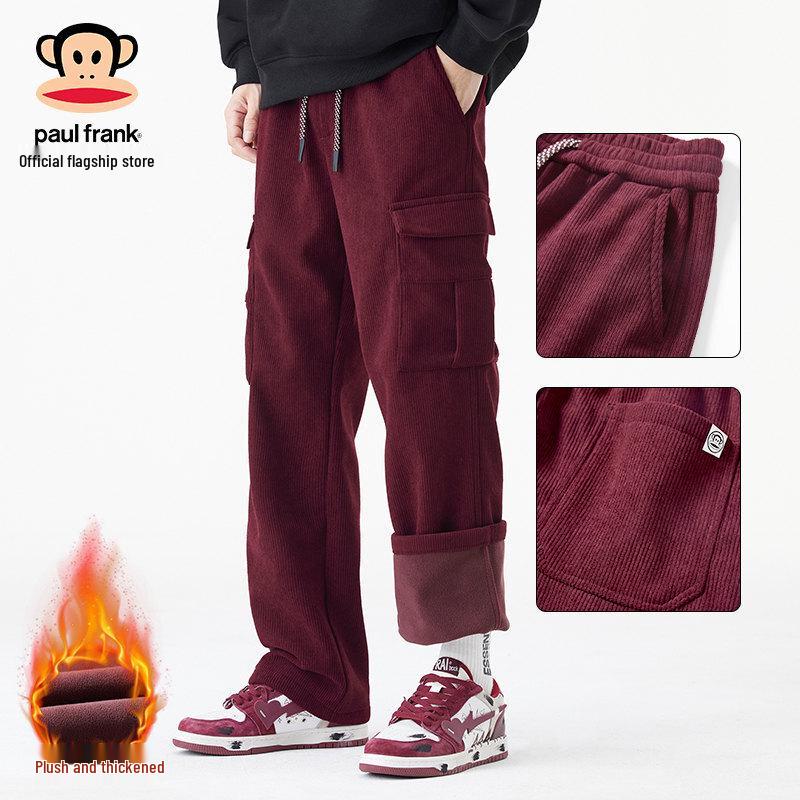 Paul Frank Men s Loose-Fit Fleece-Lined Corduroy Cargo Pants 3XL