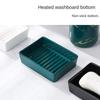 New Ceramic Soap Dish Rectangle Modern Simple Style Soap Holder Portable Durable Hand Soap Holder Countertop