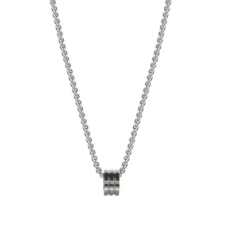 Unisex Hip-Hop Titanium Steel Long Sweater Chain Necklace - Non-Fading Autumn/Winter Pendant