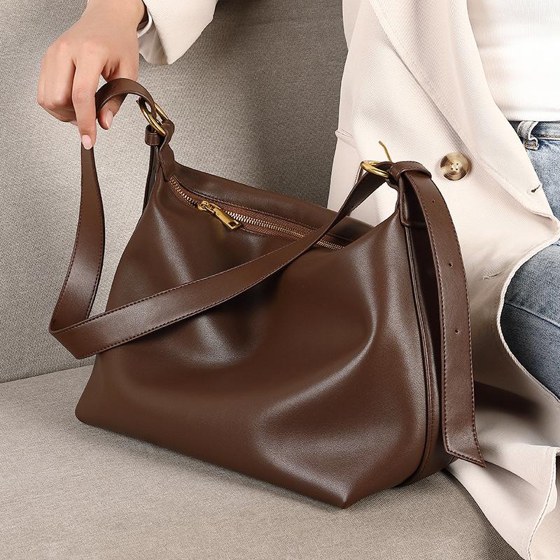 Borsa a Spalla Casual da Donna in Vera Pelle Fashi Borsa a Mano da Donna in Vera Pelle di Mucca Borsa a Tracolla per Ragazze Giovani