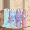 1PC Tennis Player Silhouette 750ml Color Plastic Sports Water Bottle Leakproof Flip Straw Lid Suitable for Sports Office Home Use