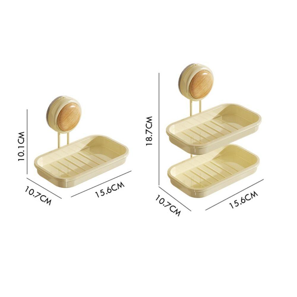 Self-draining Soap Bar Holder Wall Mounted Soap Box Suction Cup Soap Dish  for Bathroom Kitchen