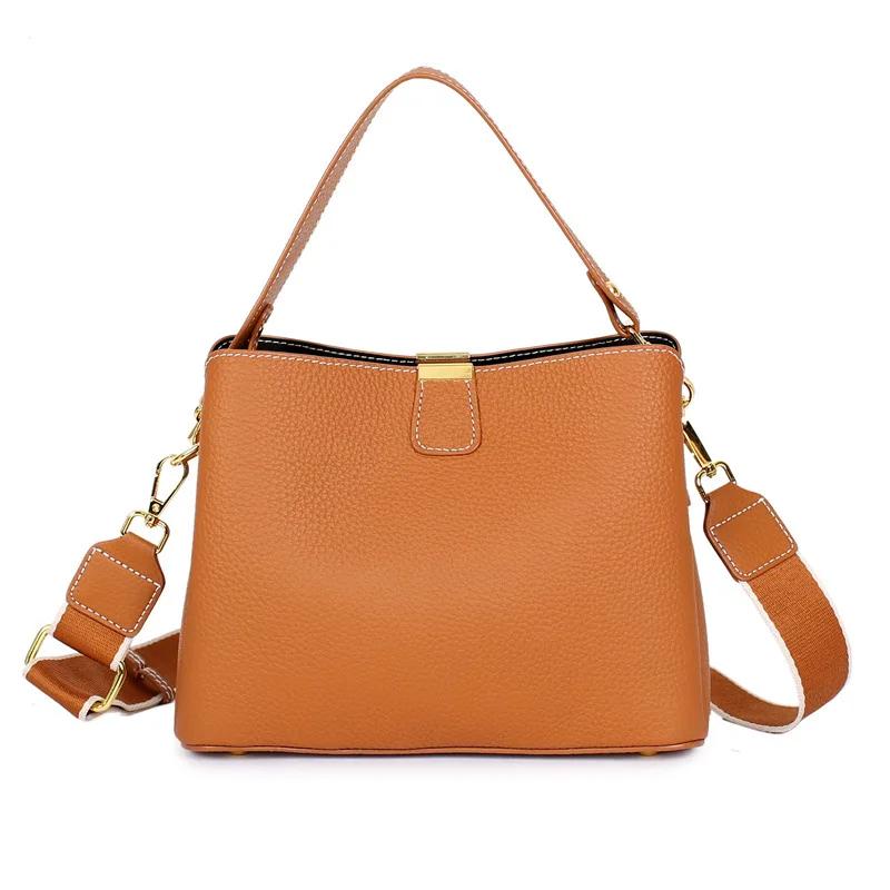 Women's Tote Real Cow Leather Female New Luxury Handbag ladies' Fashi Casual Shoulder Bag Crossbody Messenger for Woman