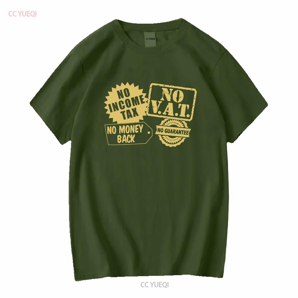 Keine Einkommensteuer Mehrwertsteuer T-Shirt Nur Narren und Pferde Del Boy Rodney Lustiger Witz Vintage Gewaschenes Oberteil für den Alltag Mode homme