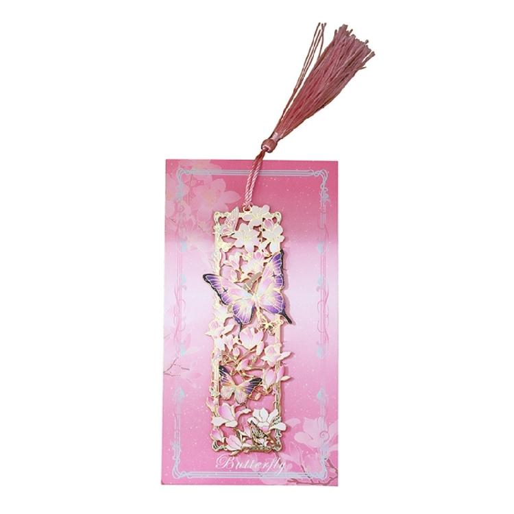 

Hollow Butterfly Floral Bookmarks with Tassels Metal Bookmarks Portable Reading Aid for Book Lover Reader Writer Teacher