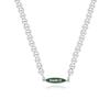 NIMBUS GREEN TAG SILVER BALL NECKLACE