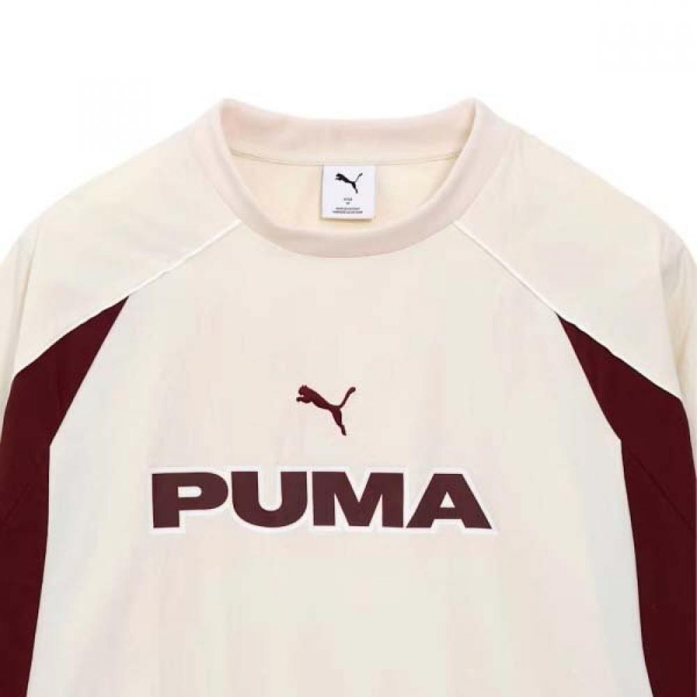 Puma Long Sleeve Woven Crew Colorblock Heritage Football