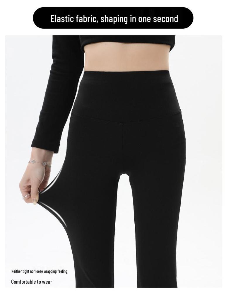 Barbie Hosen mit weitem Bein: Hohe Taille, Hohe Elastizität, Koreanischer Stil Herbst/Winter Leggings für Damen