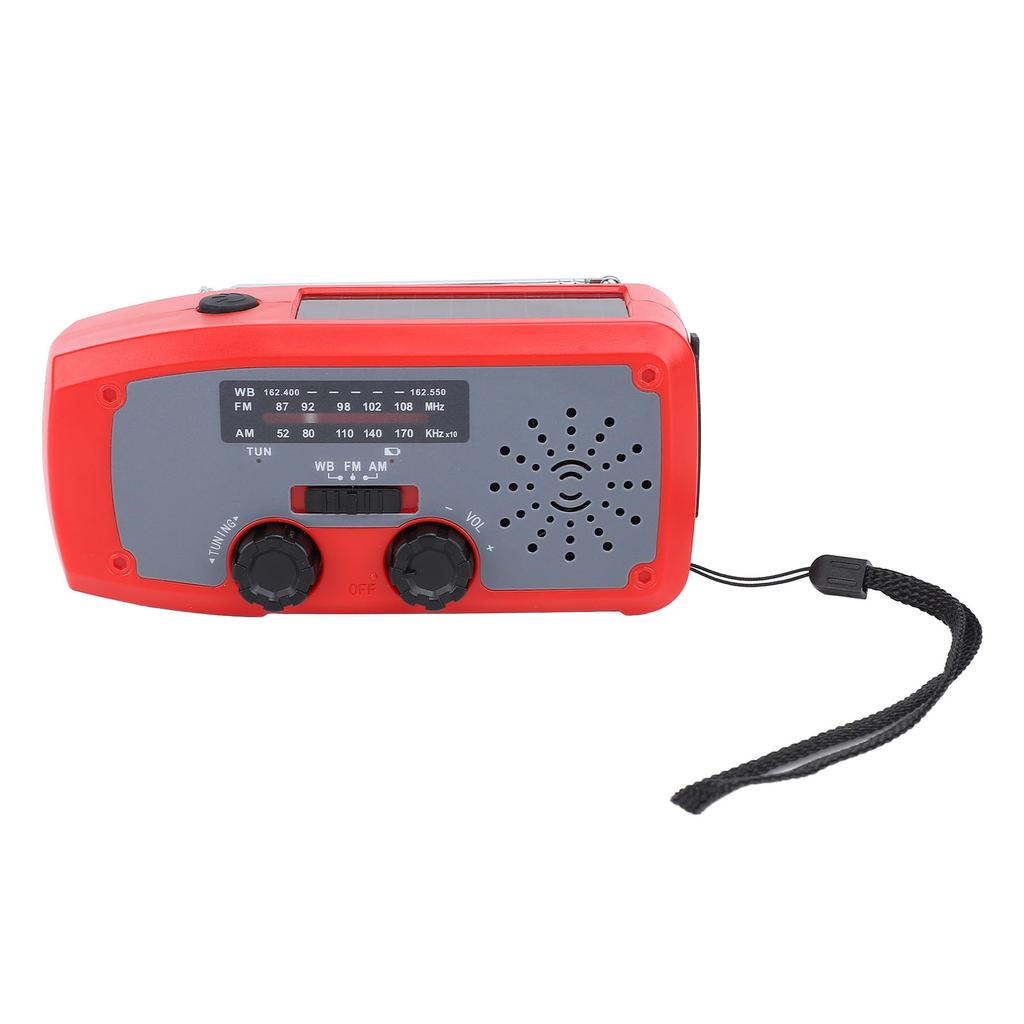 Emergency Hand Crank Radio with LED Flashlight AM FM NOAA Portable Weather Radio with 2000mAh Battery USB  d Solar Power for Camping
