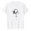 Minimal Line Art Headphones Music Graphic Modal TShirt Sketch DJ Audio Earphone Art Print Soft Music Lover Hip Hop Streetwear
