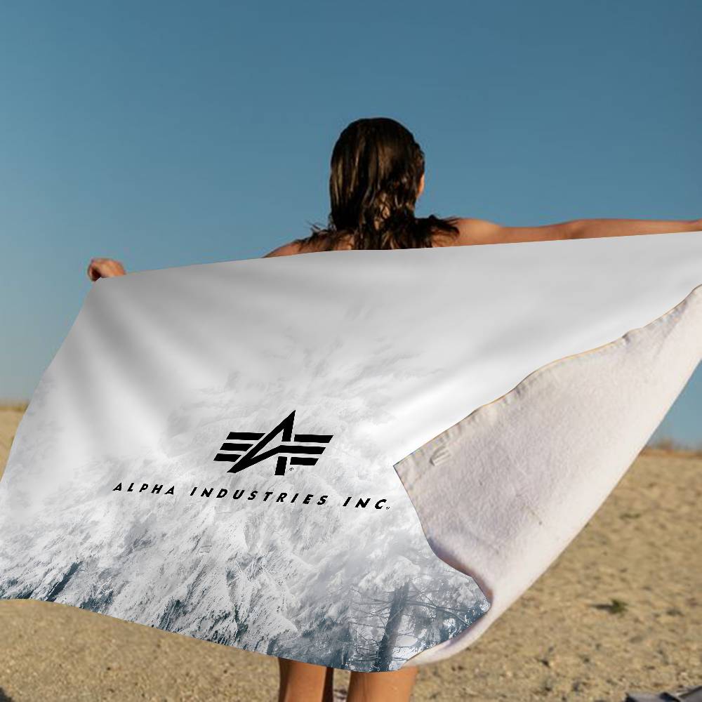 Alpha La Industries Cartoon Microfiber Printed Beach Towel Mountain Climbing Yoga Beach Swimming Running Absorbent Soft Towel