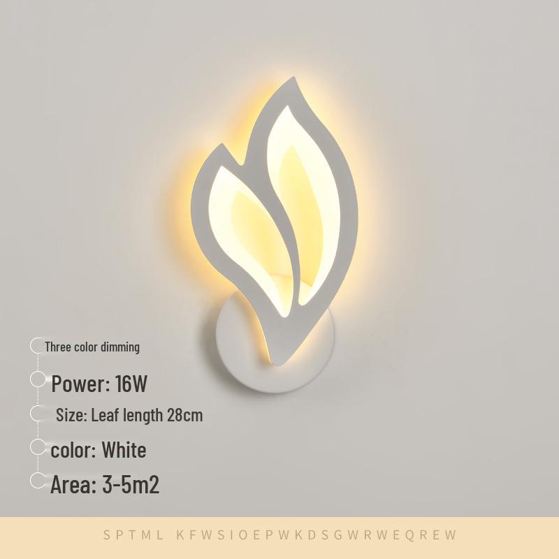 Modern Minimalist Wrought Iron Acrylic LED Wall Lamp for Bedside and Staircase Decoration