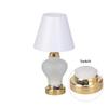 Bedroom White Table Lamp Miniature Furniture Model Doll Houses Accessory Realistic Lighting Toy Playset 1:12