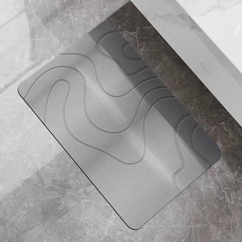 Cross Simple Anti-Slip Bathroom Floor Mat: Water-Absorbent, Wear-Resistant, Dirt-Resistant, and Easy To Clean.