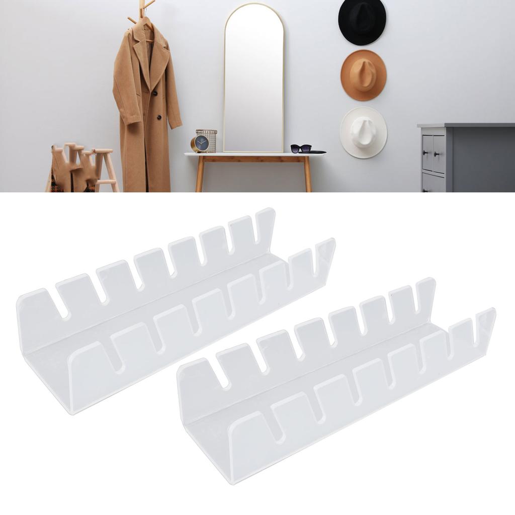 2pcs Baseball Hat Storage Rack Well Organization Acrylic Baseball   Display Stand for 7pcs   Each Rack