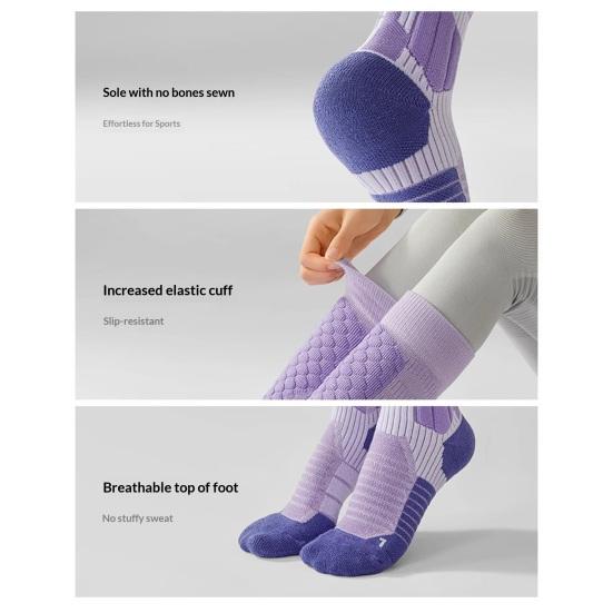 Yousheng Women Cushioned Ski Socks Wool Blend Knee High Thermal Socks Anti-odor Breathable Compression Athletic Socks for Winter Sports Hiking Hunting