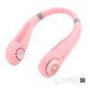 Silent & Portable Bladeless Neck Fan, Rechargeable & Efficient, for Men & Women, Perfect for Hot Weather Activities (Pink)