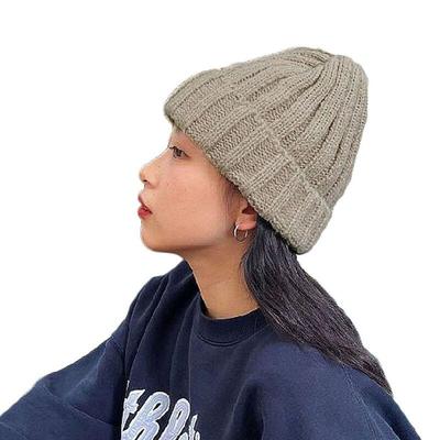 Wanggoljibini Unisex Basic Strickmütze Rot
