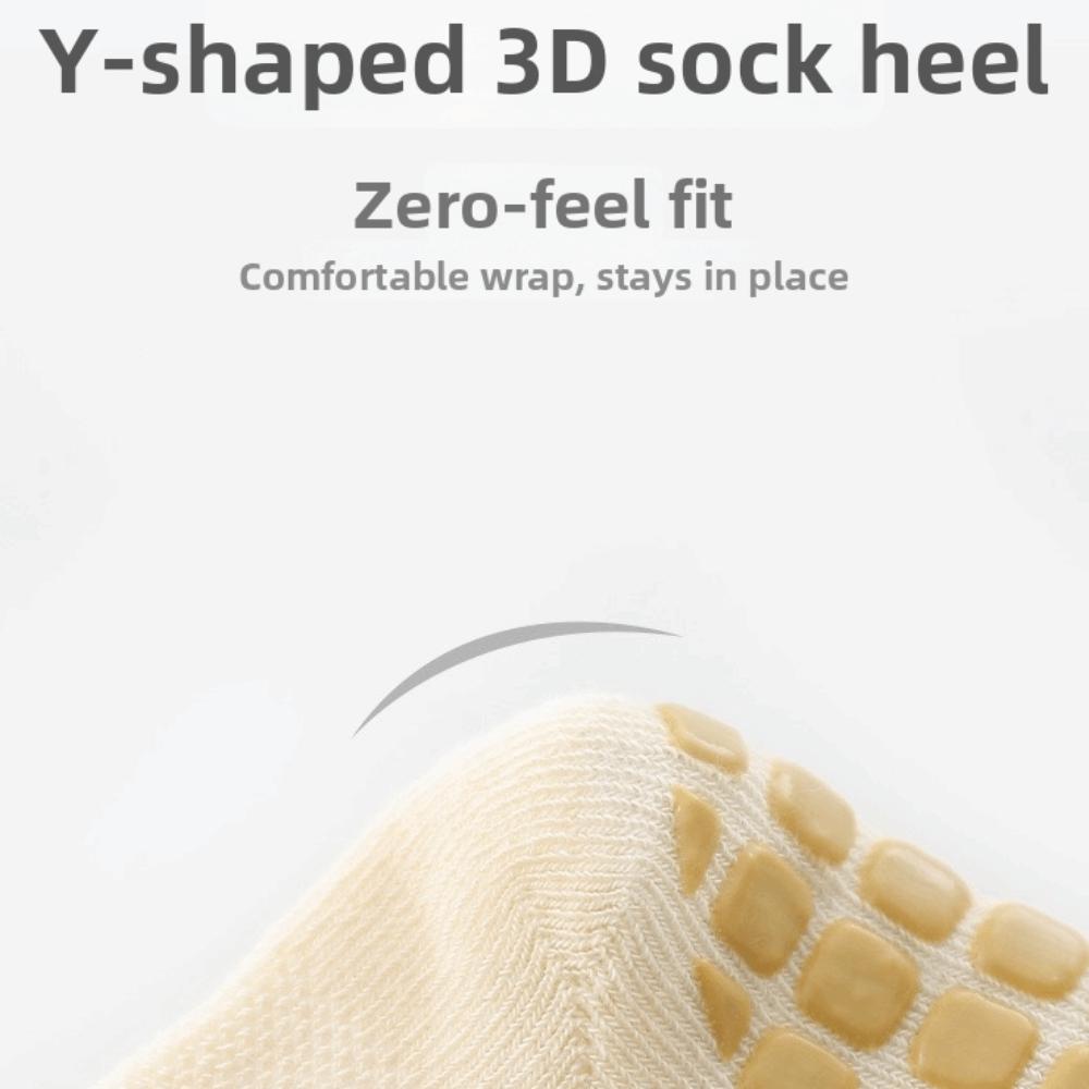 4 Pairs Breathable Kids Floor Socks Non-Slip Sole Toddler Socks New Floor Stocking for Children