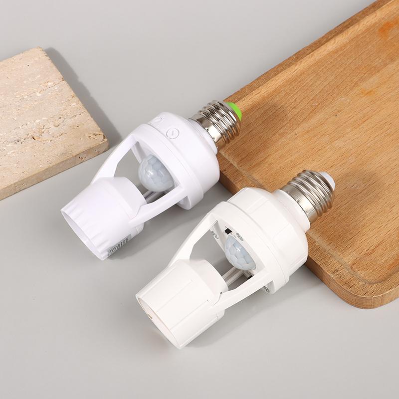 AC100-240V E27 Socket Converter With PIR Motion Sensor Ampoule LED E27 Lamp Base Intelligent Switch Light Bulb Lamp Holder