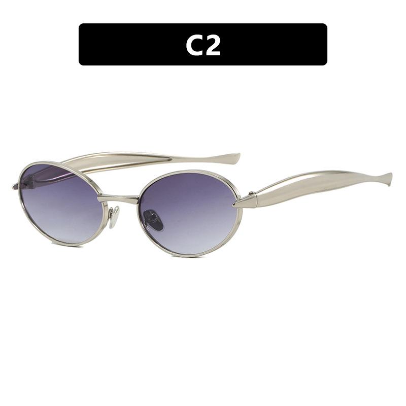 Retro Steampunk Sunglasses Vintage New Women's Metal Oval Sun Glasses Ladies Classic Glasses UV400 Sunscreen Eyewear
