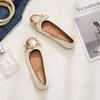 Four Seasons Versatile Bow Ballet Shoes Color Matching Round Head French Retro Classic Wind Light and Comfortable Fashion Shoes
