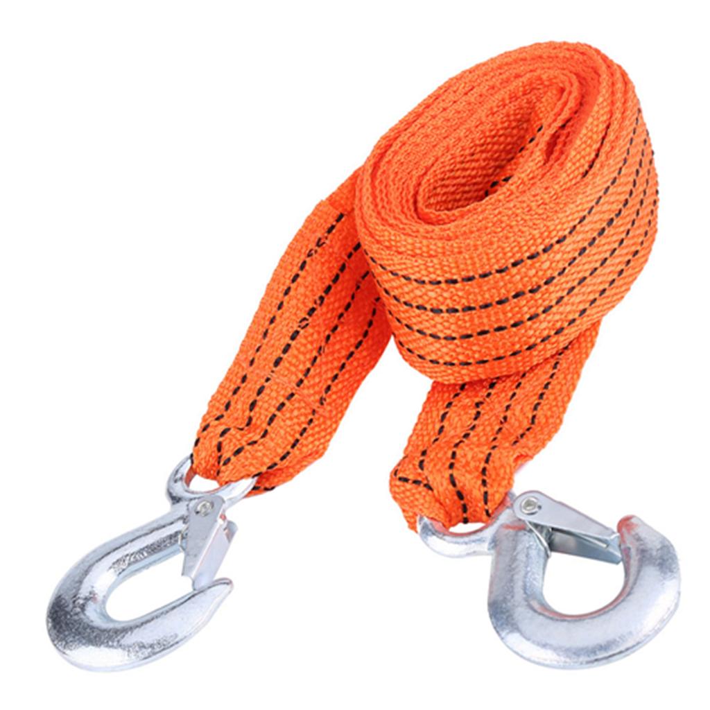 4 Meter Load 3 Ton  Car Trailer Towing Rope Strap Tow Cable with Hooks Emergency Vehicle Tool