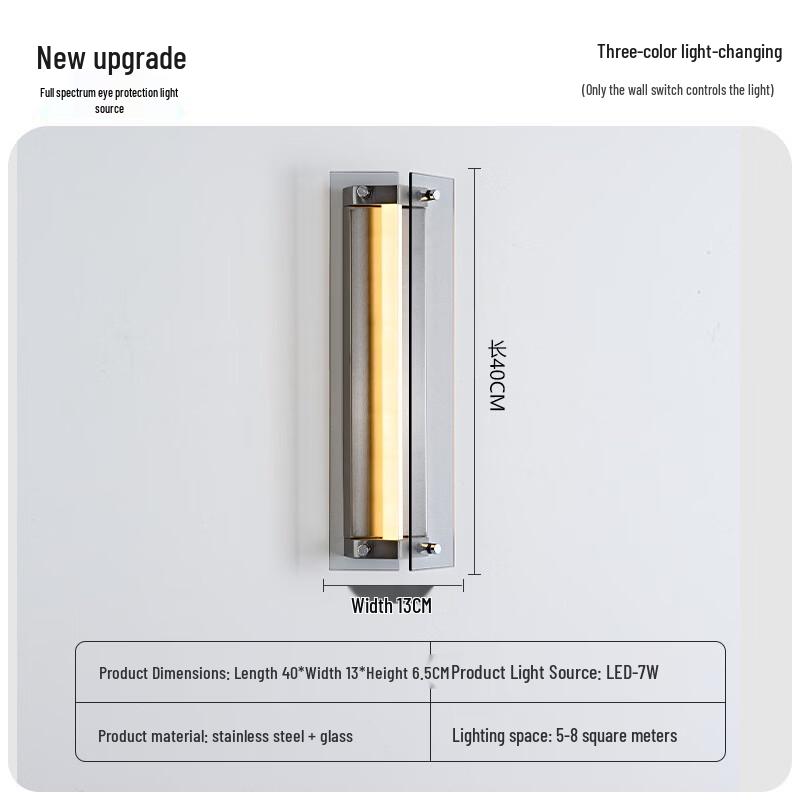 Элегантная стеклянная прикроватная лампа NuFeng с 3-цветным диммированием