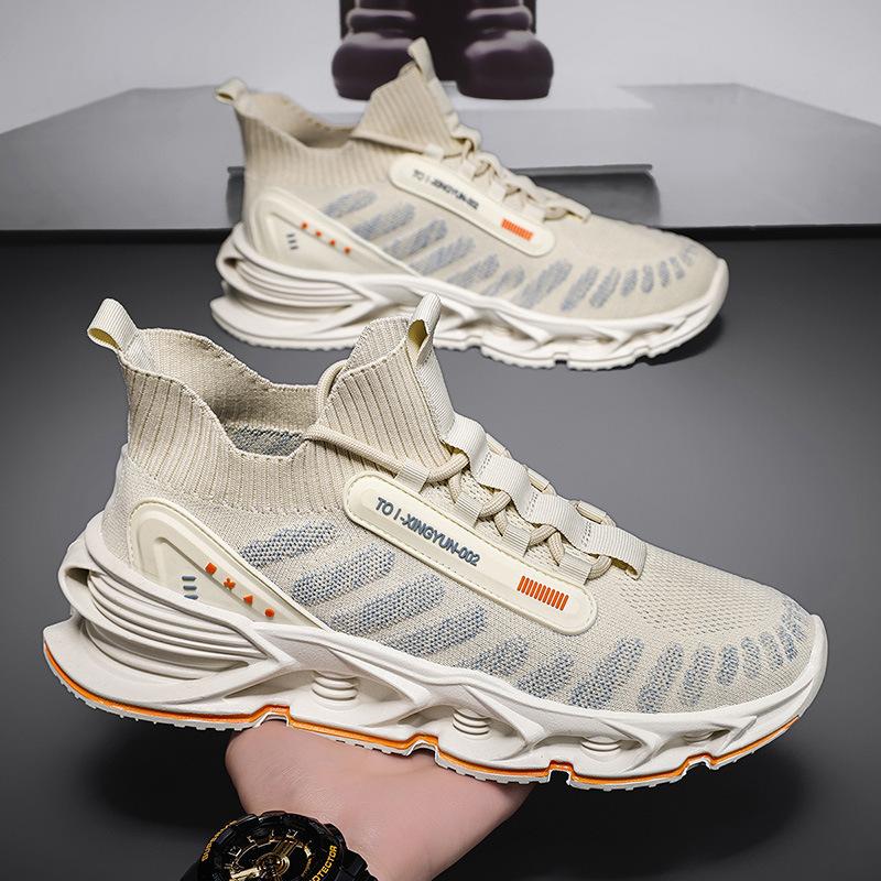 Mesh shoes men's 2025 new summer breathable fly-woven mesh trendy versatile and lightweight running men's sports and leisure shoes