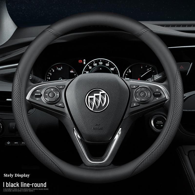 Genuine Leather Steering Wheel Cover for Buick Verano, GL8, Excelle, Regal, LaCrosse, and Envision