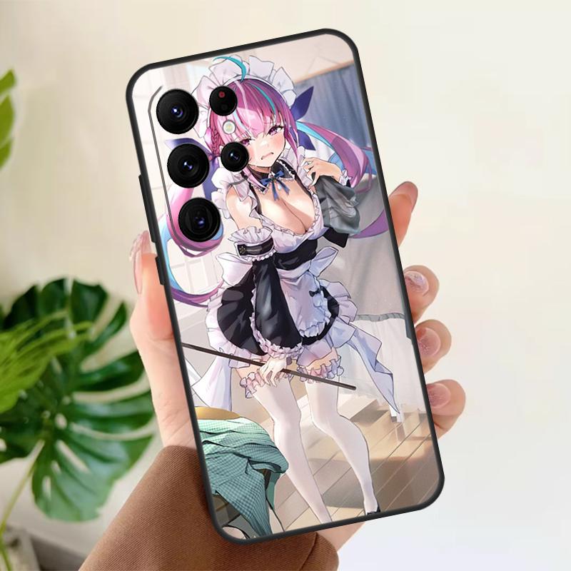 

Minato Aqua Hololive Soft Case For Samsung Galaxy S25 S24 S23 S22 S21 Ultra S9 S10 Plus S23 FE S24 FE Phone Cover Galaxy S25 Plus