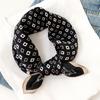 1116 New Professional Decoration Geometric Silk Scarf Fashion Spring and Summer Thin Plaid Mulberry Silk Square Scarf Shawl