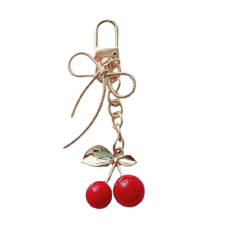 

Realistic Cherry Keychain Bag Charm Key Holder Decoration Accessories for Women and Girl Handbag Purse Backpacks Charm 1