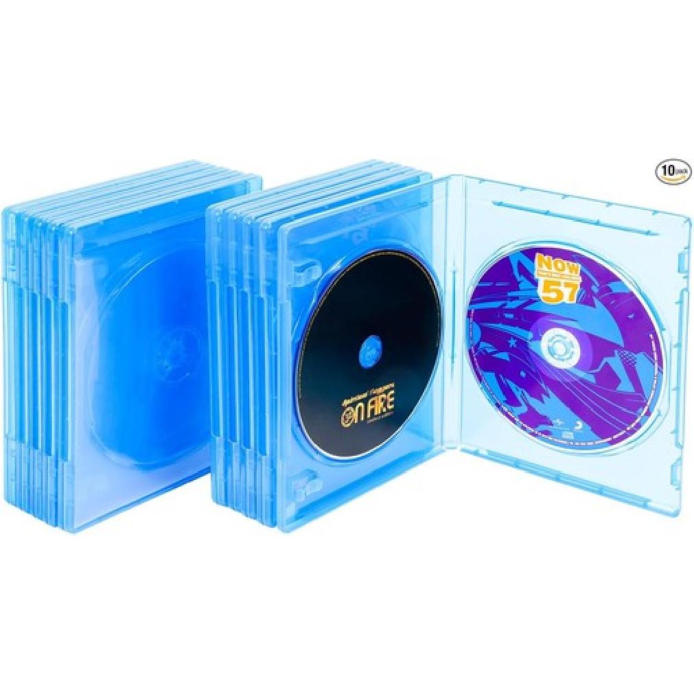 Двухдисковые Blu-Ray кейсы, Мультикейс Blu-ray/DVD/CD с 2 лотками, толщина 10 мм - 2 лотка - Упаковка 10 шт.