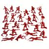30pcs Plastic Army Men Action Figures Multiple Different Poses Soldier Model Set 1.96 Inches Red Green Yellow Blue Army ZSY