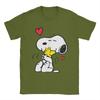 Snoopys Lots Of Love T Shirts Unisexs Cotton Fashion Tshirts Crew Neck Tees Short Sleeve Tops Big Size