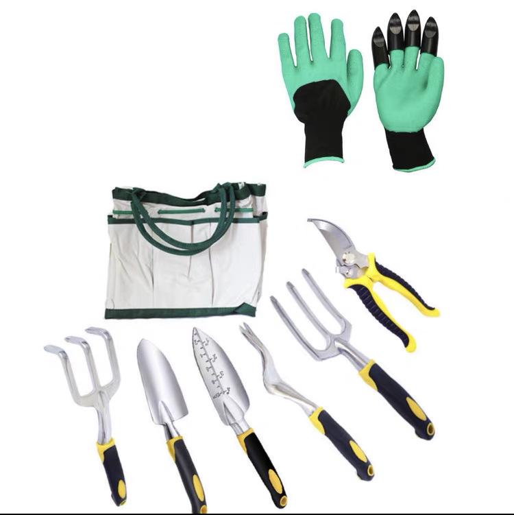 Gardening Tool Set: Shovel, Rake & Weeder for Planting, Digging, and Soil Cultivation in Flower Pots & Balconies