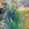 Stress Relief Toy Rainbow Ice Cube Squeeze Ball, Transparent Jelly Fidget Shape for Anxiety Relief, Soft TPR Decompression Kids Adults