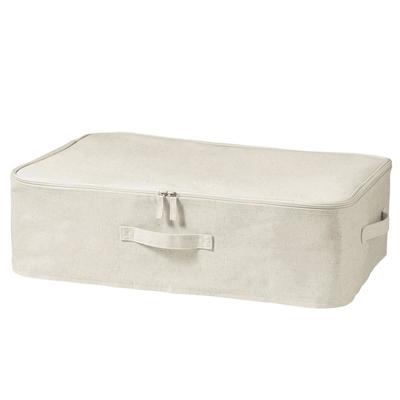 MUJI Soft 59cm W X 39cm D X 18cm Polyester Clothing Clothing Storage Storage Box Box, H, Linen, Case, 12403524, Case, Case,