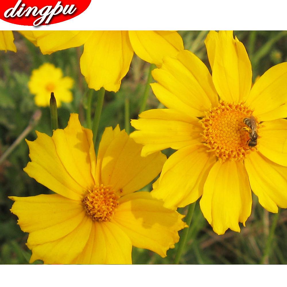 DINGPU Full Round Drill 5D DIY Diamond Painting "Flower " Embroidery Cross Stitch 5D Home Decor Gift