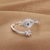 YILUOCD Blauwe Zirkoon Duivelsogen Open Verstelbare Ringen Geluk Turkse Boze Oog Vingerringen Voor Vrouwen Trouwring Sieraden