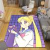 Sailor Moon Flannel Pattern Square Carpet,Area Rug,Carpet Rug for Living Room Bedroom Sofa Playroom Decor,Non-slip Floor Mat