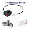 12V Horn  Light On-Off Button Handlebar Switch For Motorcycle Scooter